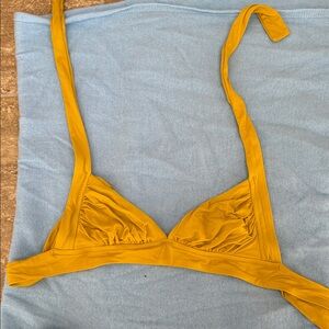 Women’s Mustard Yellow Triangle Bikini Top - Lightweight Swim Bralette